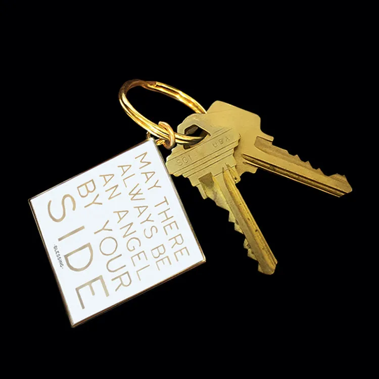 "angel by your side" keychain