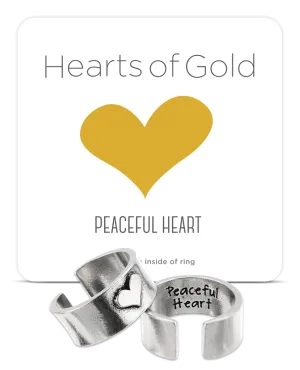 "Hearts of Gold" PEACEFUL HEART Ring
