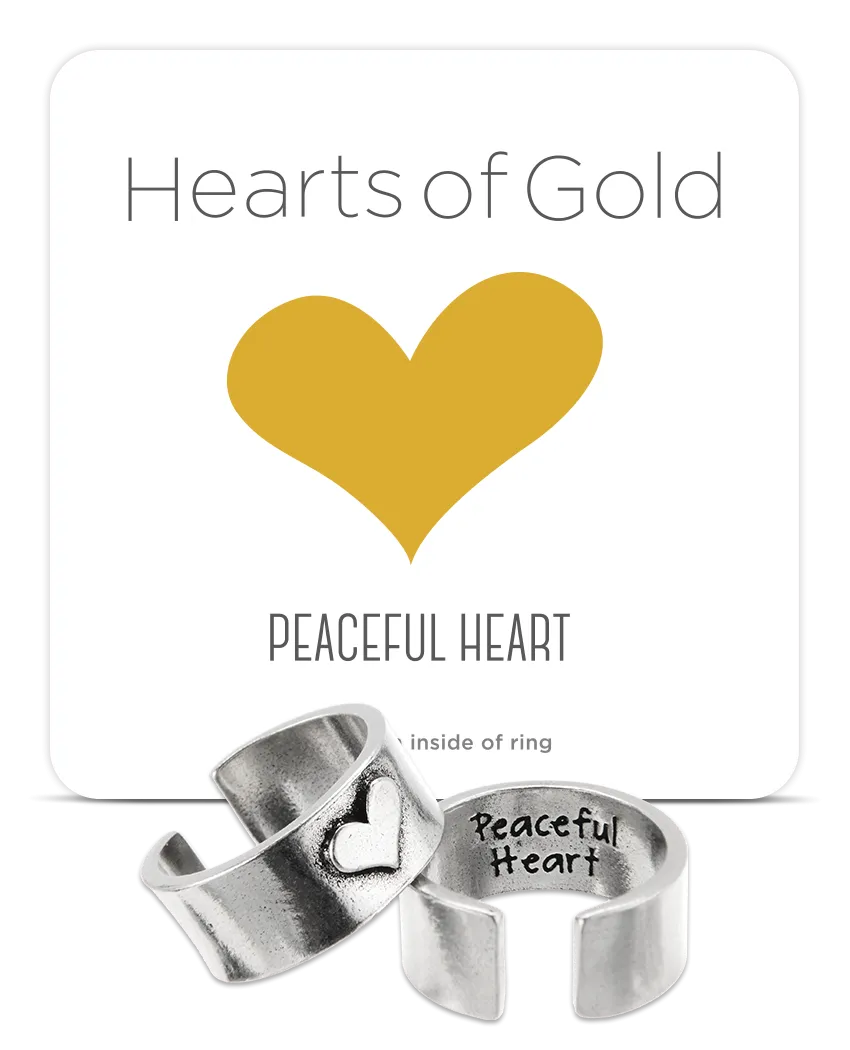 "Hearts of Gold" PEACEFUL HEART Ring