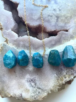 Raw Apatite Necklace