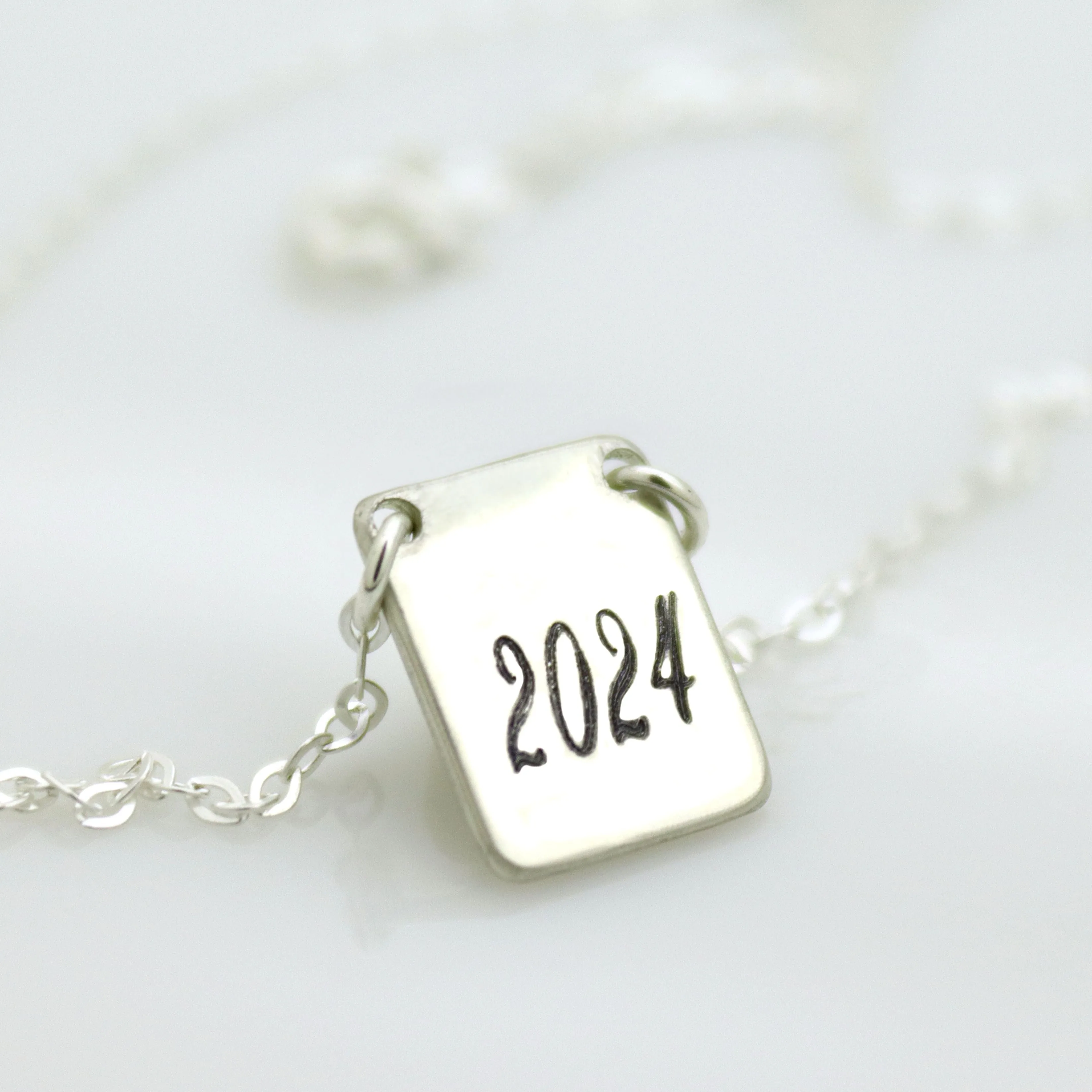 Rectangular Monogram Pendant - Personalized Gift for her