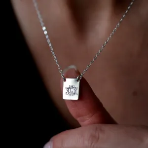 Rectangular Monogram Pendant - Personalized Gift for her