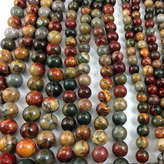 Red Creek Jasper Beads Smooth Round
