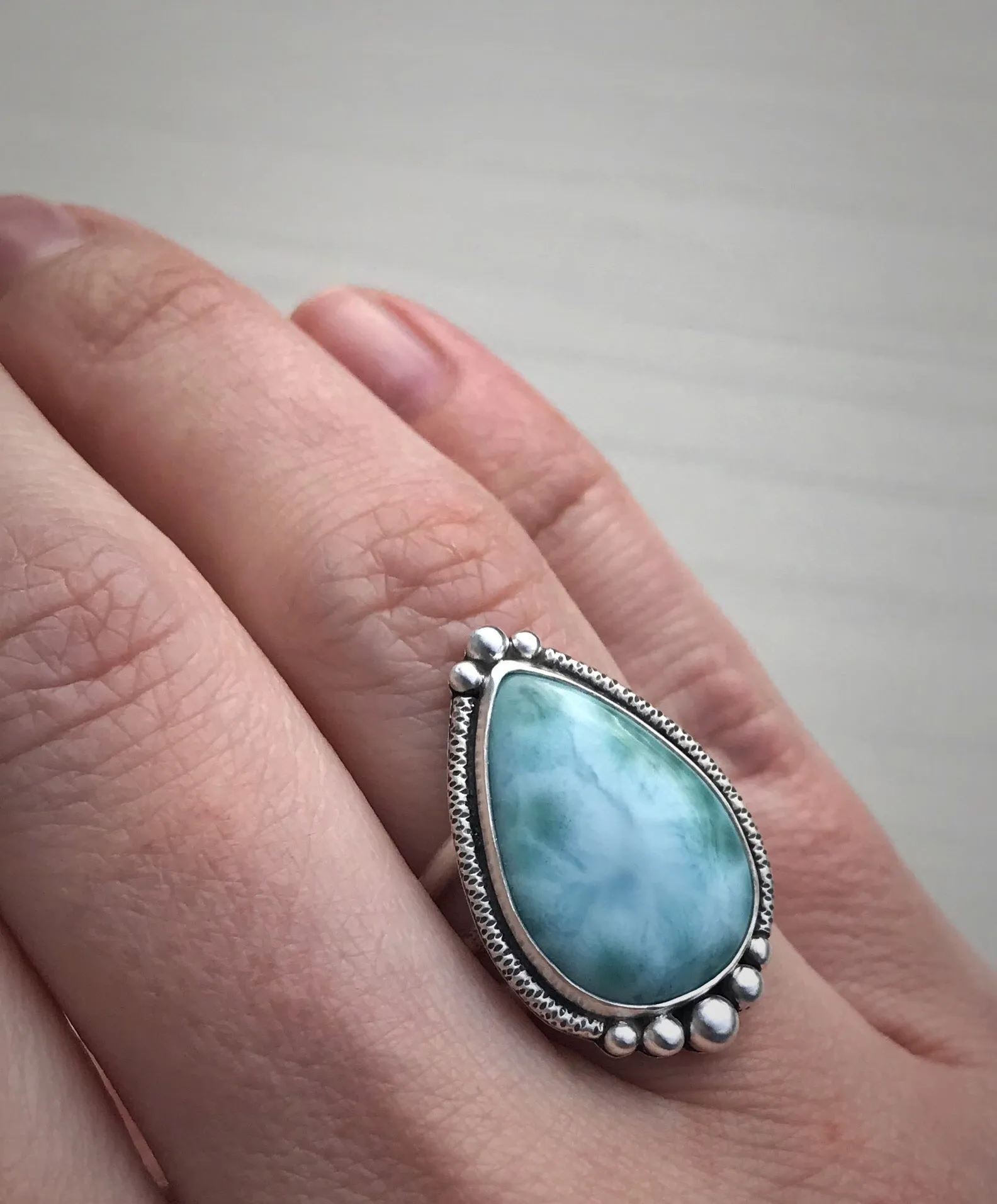 RESERVED: Larimar Ring