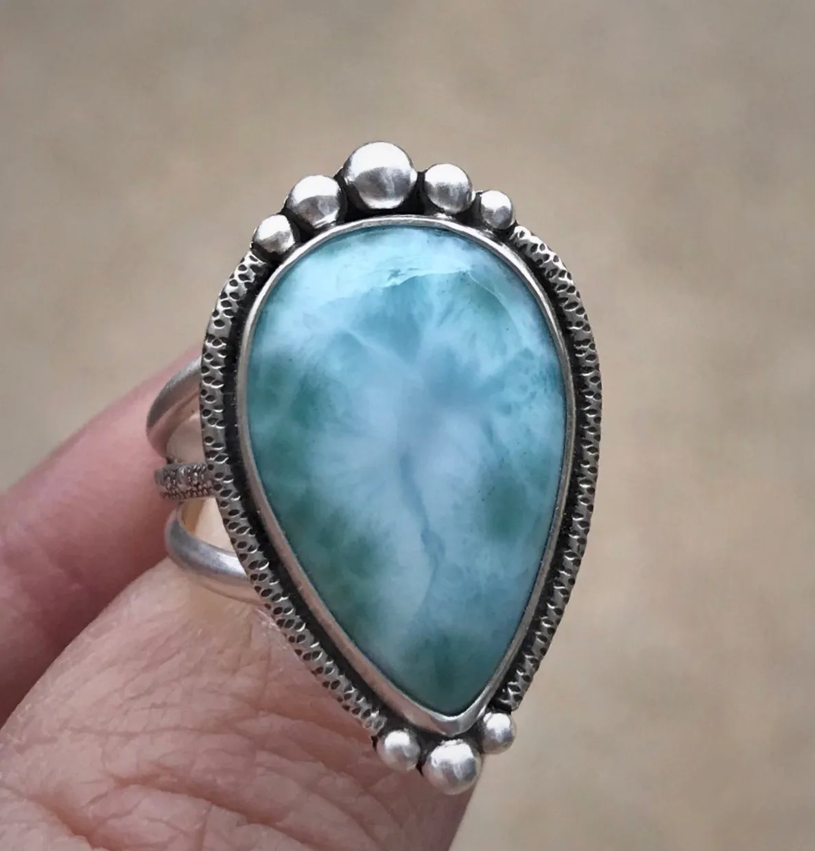RESERVED: Larimar Ring