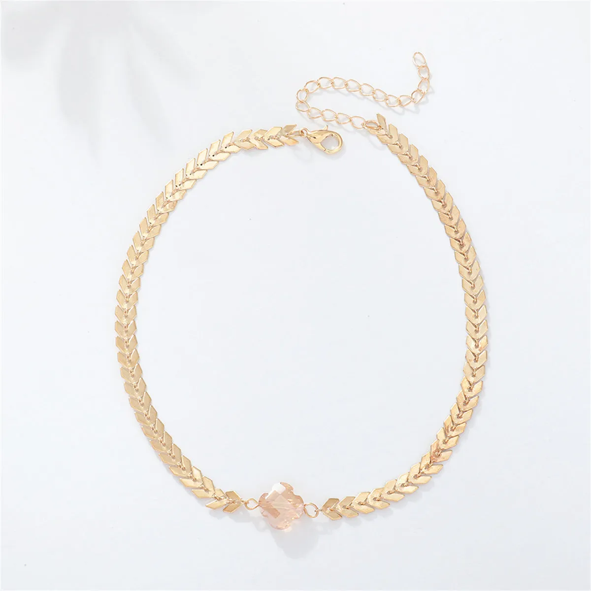 Resin & 18K Gold-Plated Clover Pendant Necklace