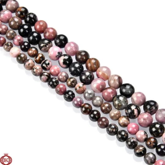 Rhodonite Beads Smooth Round