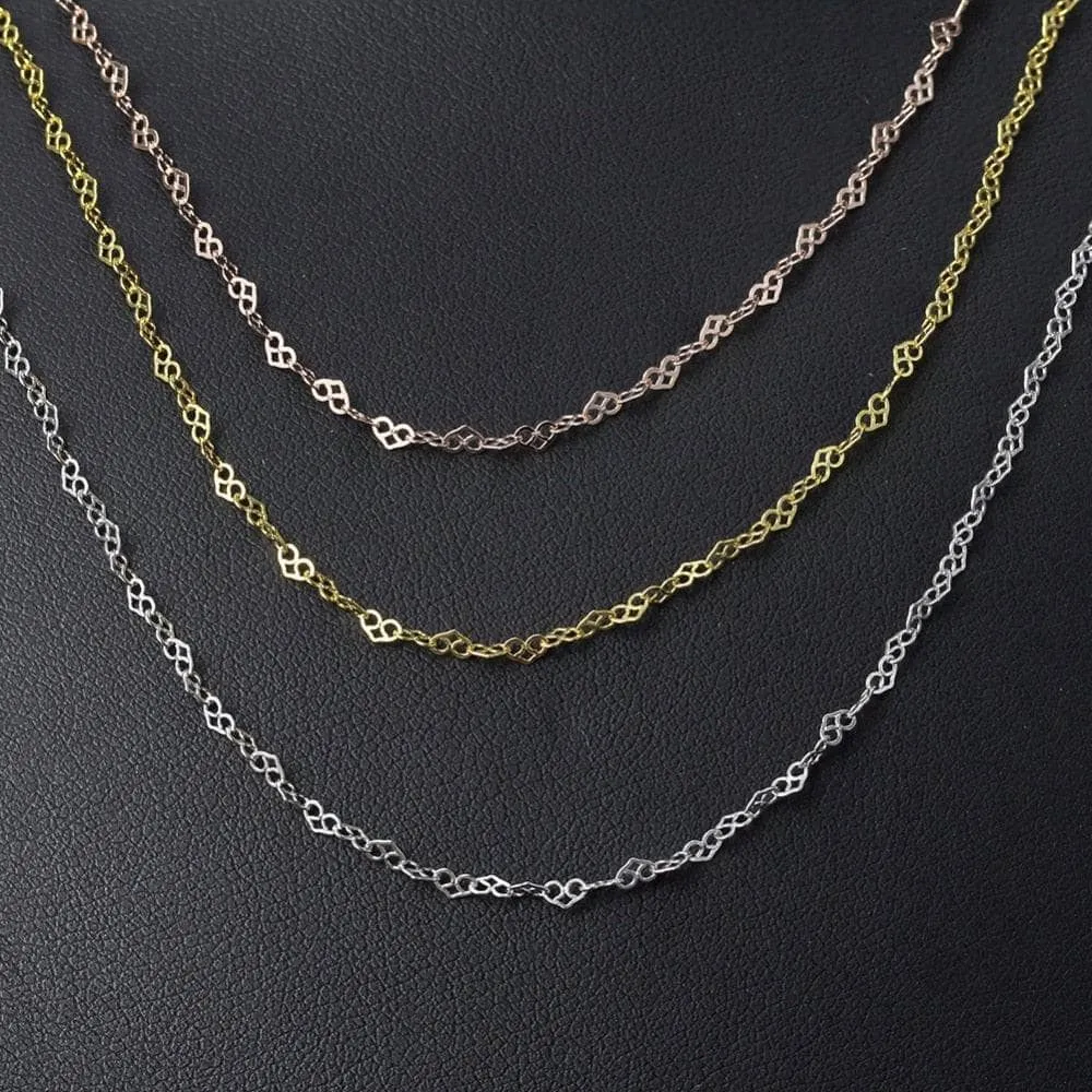 Romantic Love Heart Design Chain Necklace