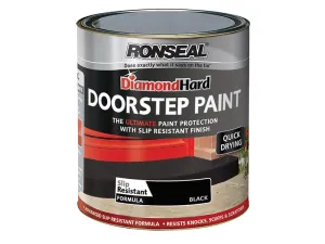 Ronseal Diamond Hard Doorstep Paint Black 750Ml