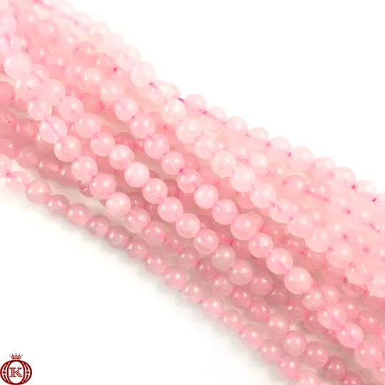 Rose Quartz Beads Smooth Round