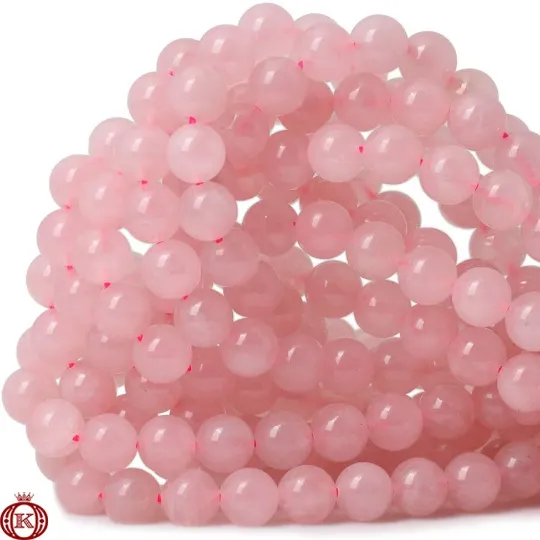Rose Quartz Beads Smooth Round