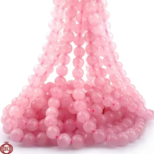 Rose Quartz Beads Smooth Round