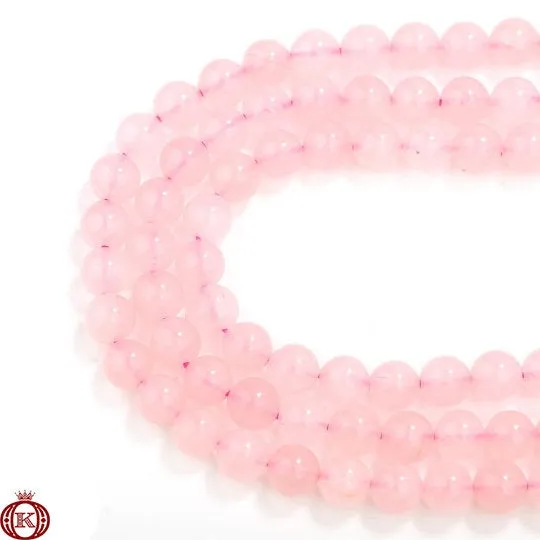 Rose Quartz Beads Smooth Round