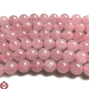 Rose Quartz Beads Smooth Round