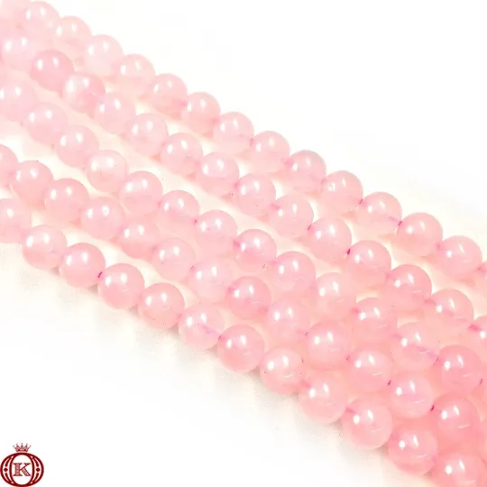 Rose Quartz Beads Smooth Round