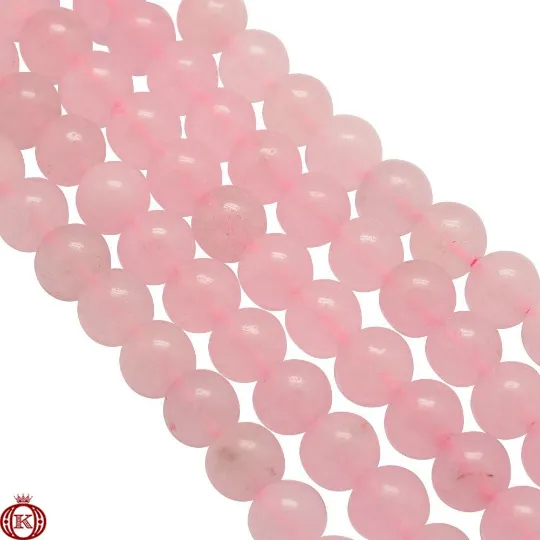 Rose Quartz Beads Smooth Round