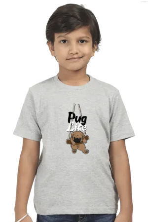 Round Neck T-Shirt (Boys) - Pug Life (10 Colours)