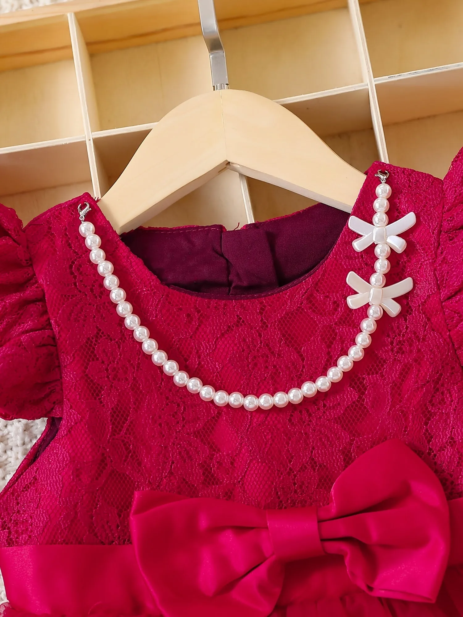 Ruffled Lace Princess Dress for Baby Girls