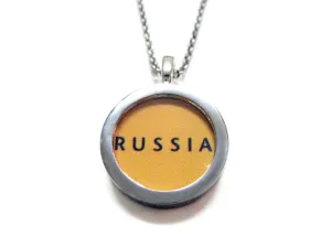 Russia Map Pendant Necklace