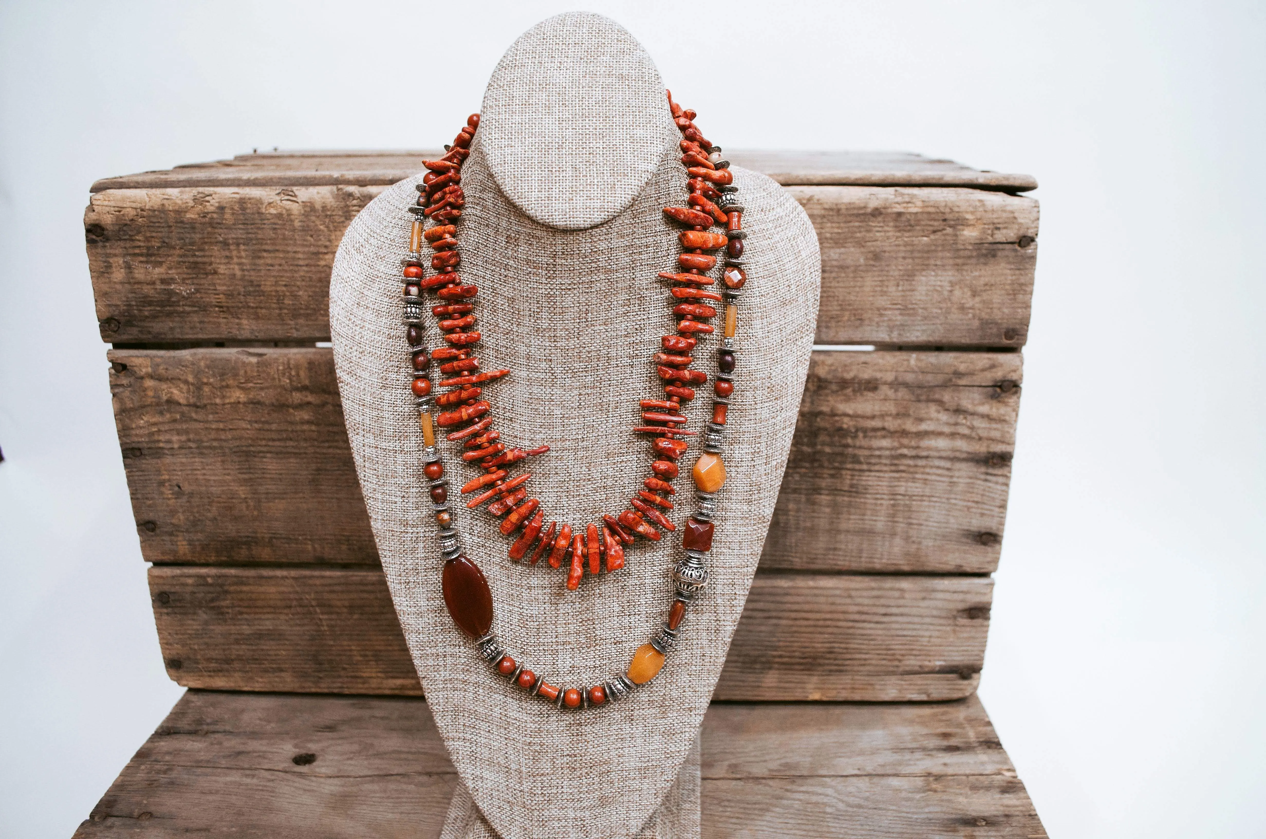 Rust Spinney Coral Necklace