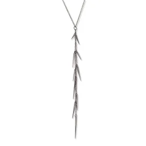 SALE! Small Point Long Drop Necklace in Black Rhodium by Marion Cage