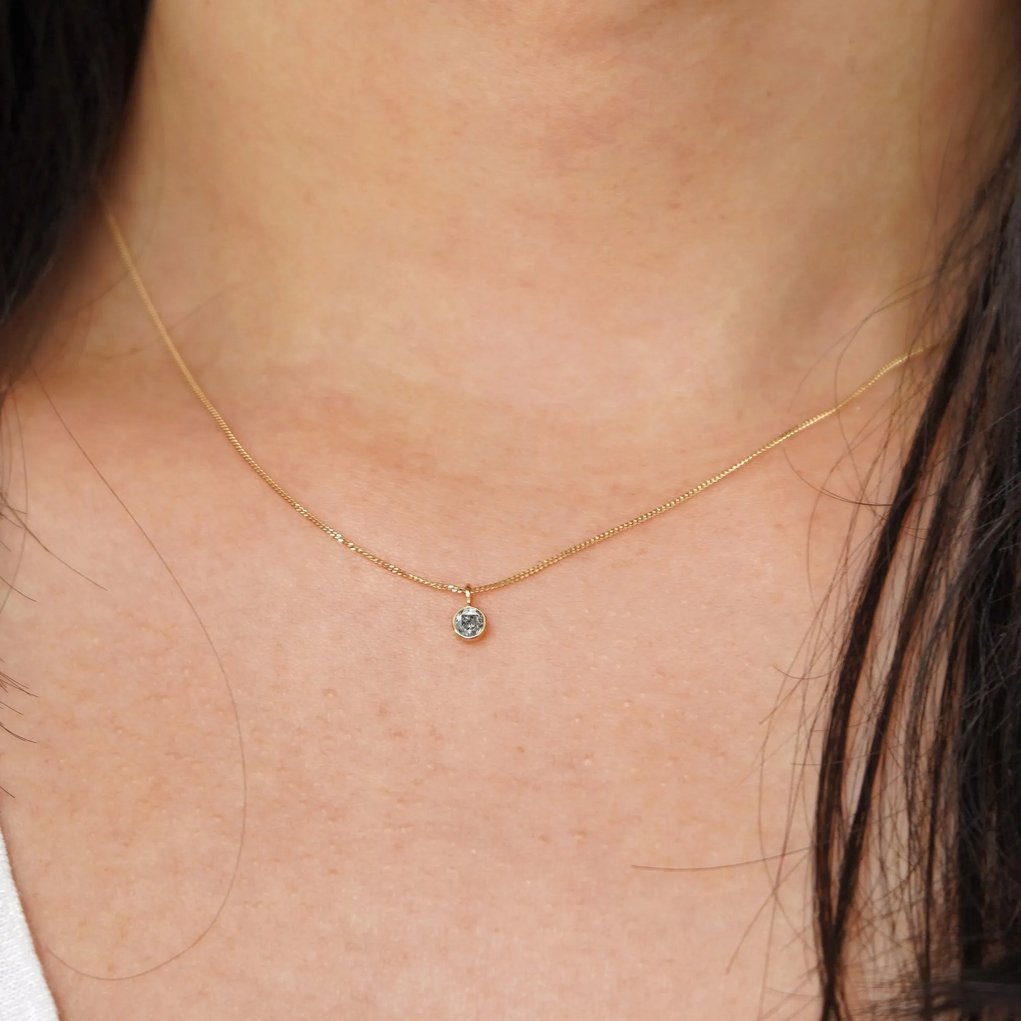 Salt and Pepper Diamond Necklace