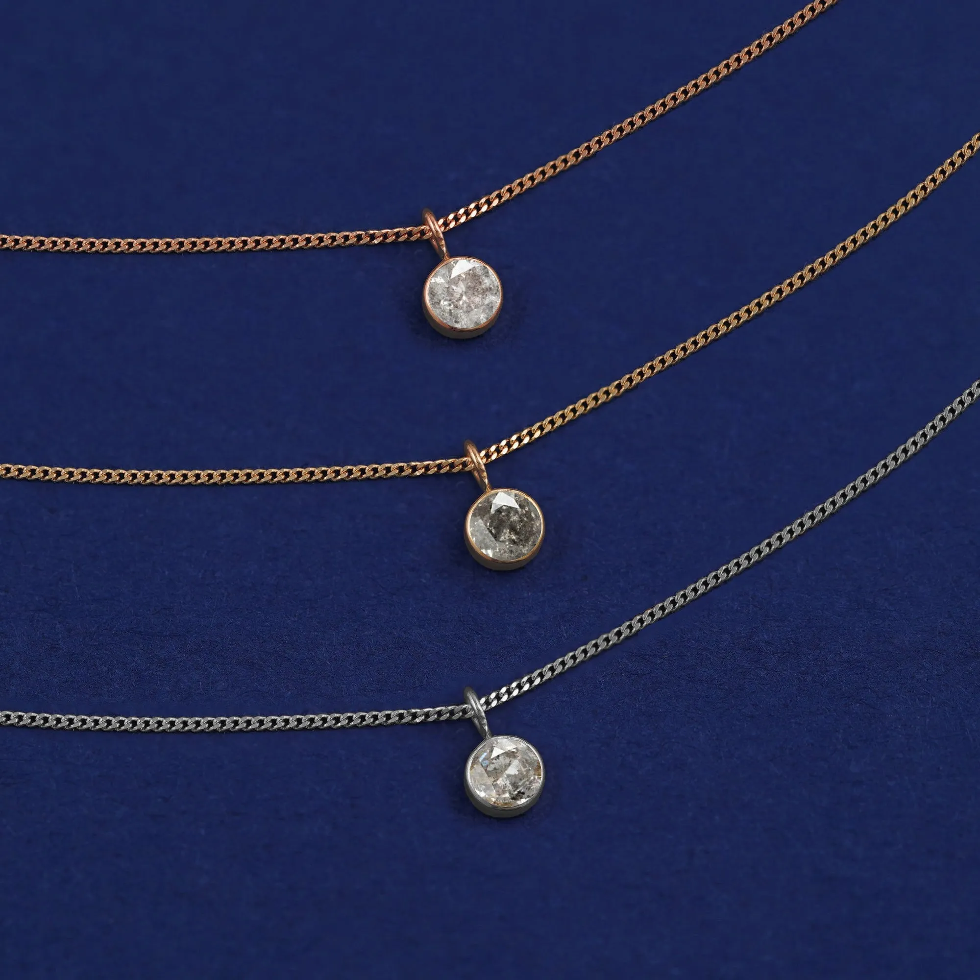Salt and Pepper Diamond Necklace