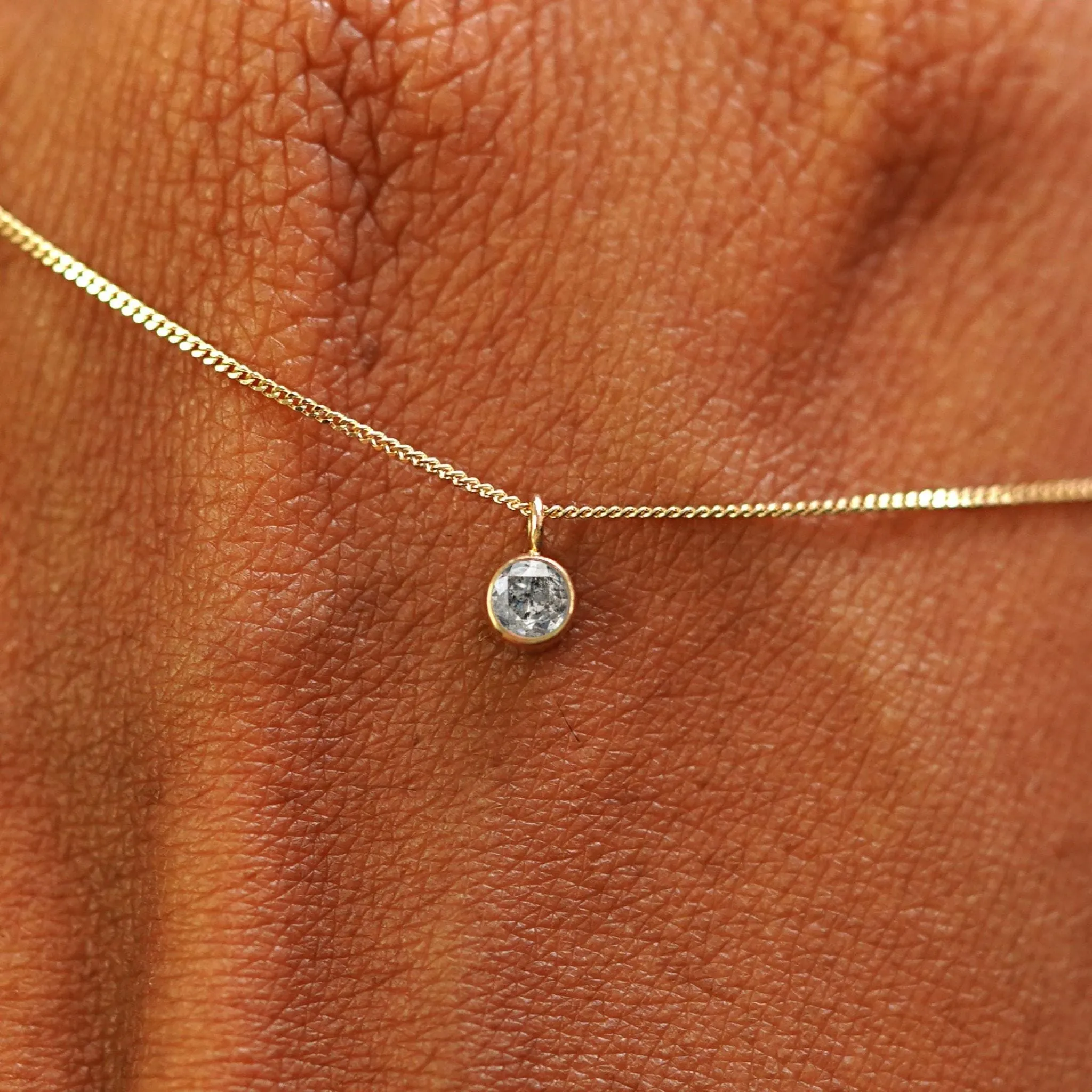 Salt and Pepper Diamond Necklace