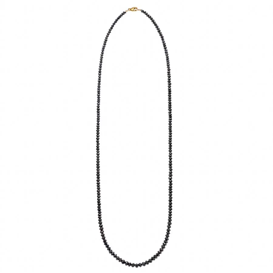 Sethi Couture Noir Black Diamond Yellow Gold Clasp Necklace