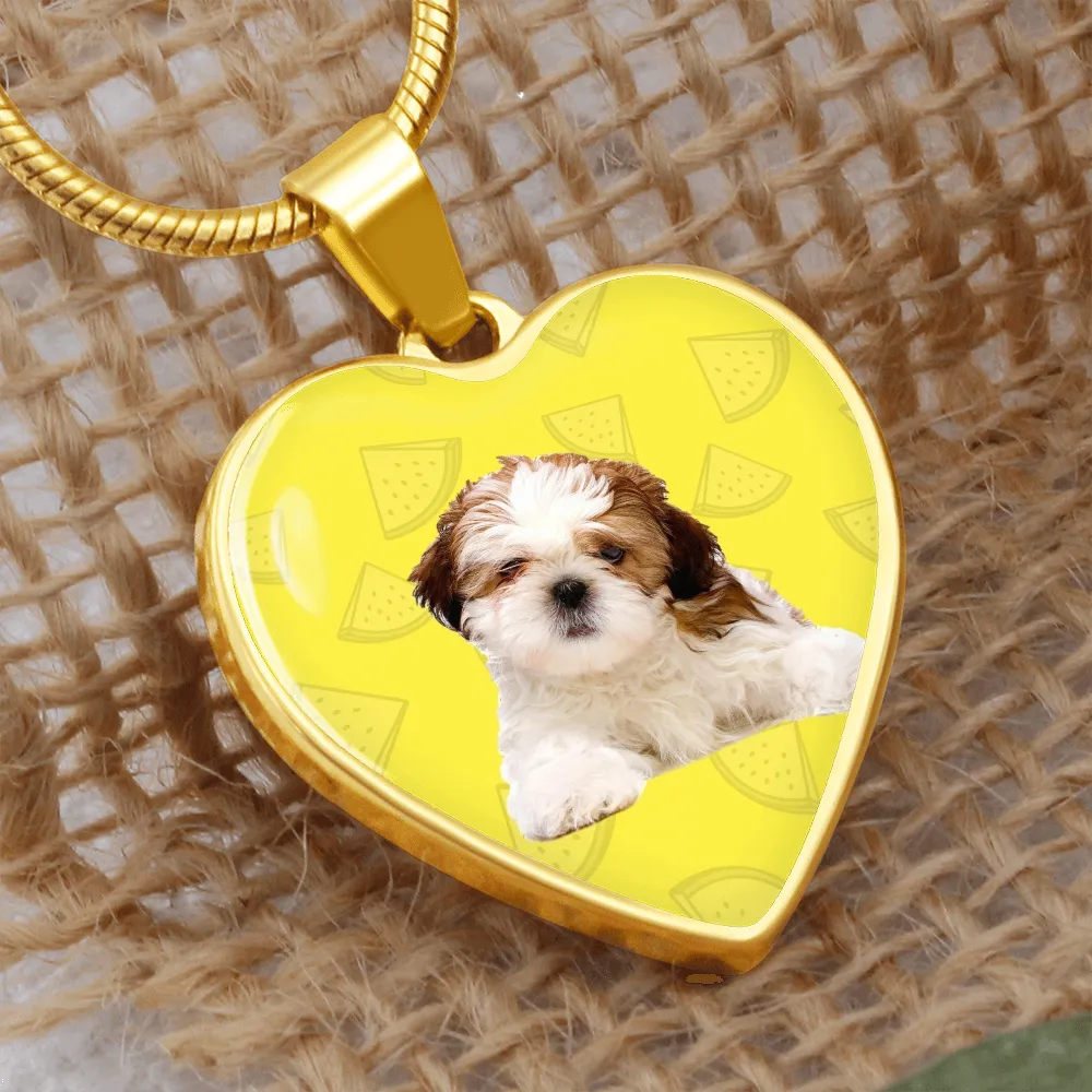 Shih Tzu Heart Necklace