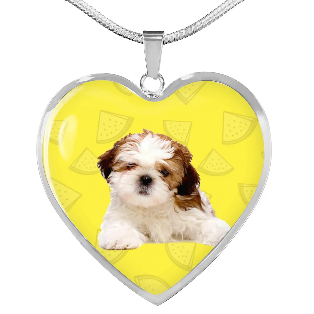 Shih Tzu Heart Necklace