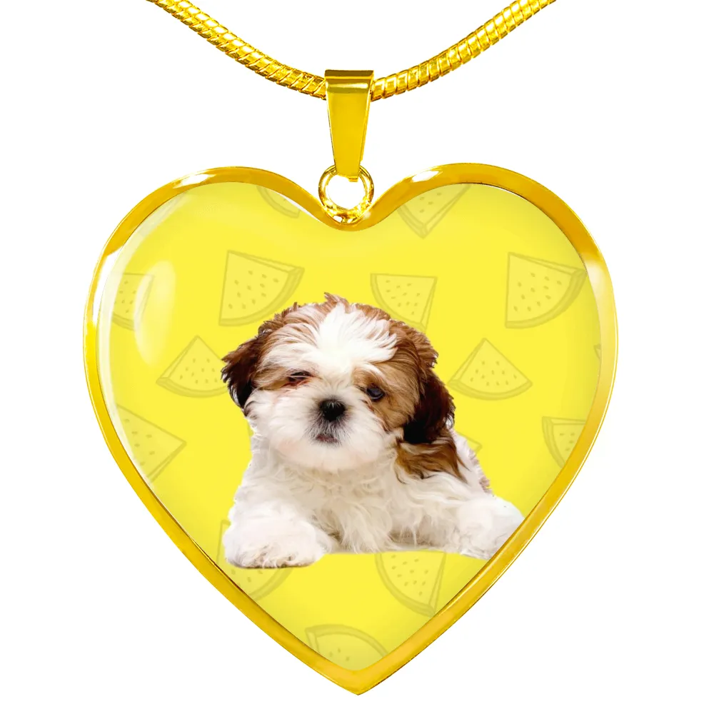 Shih Tzu Heart Necklace