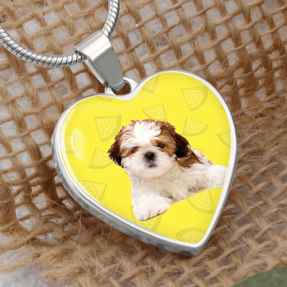 Shih Tzu Heart Necklace