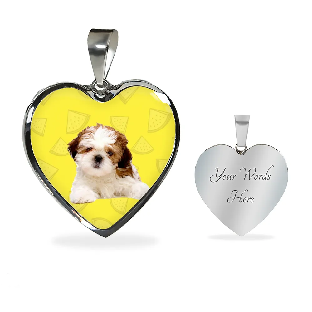 Shih Tzu Heart Necklace
