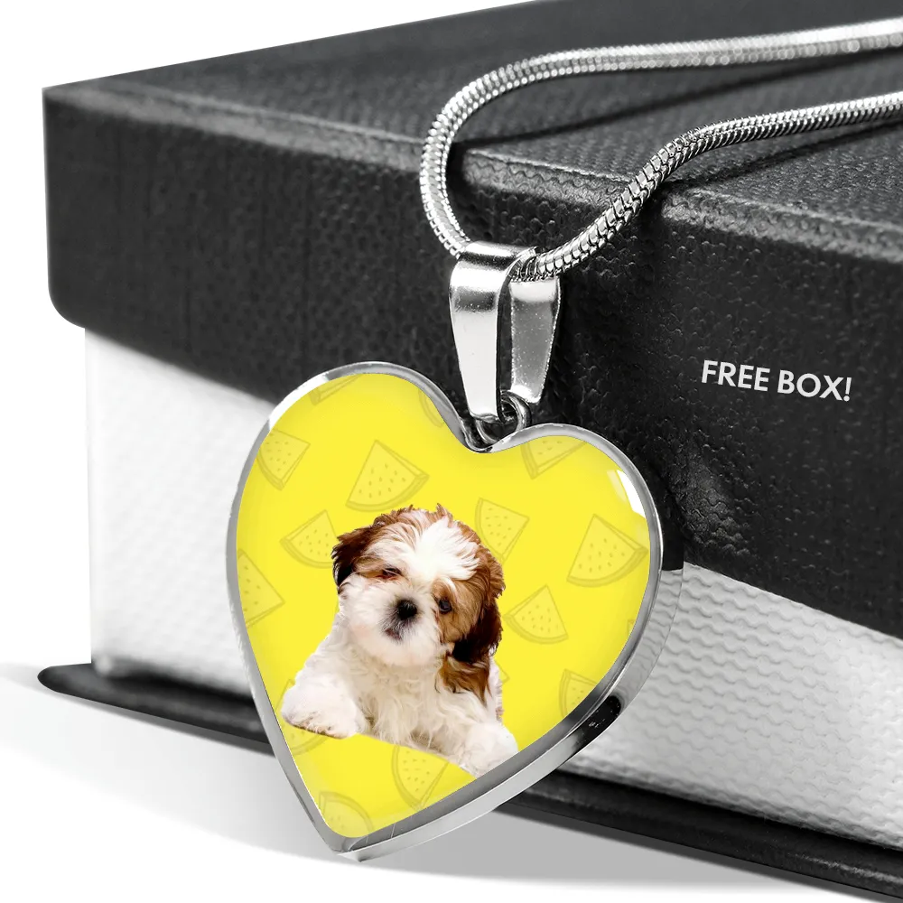 Shih Tzu Heart Necklace