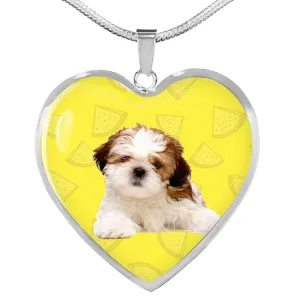 Shih Tzu Heart Necklace
