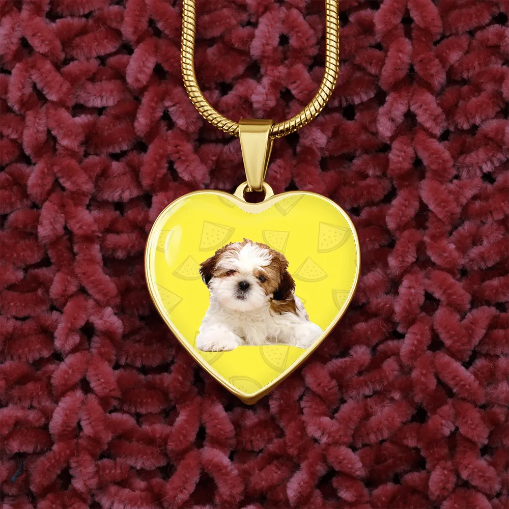 Shih Tzu Heart Necklace