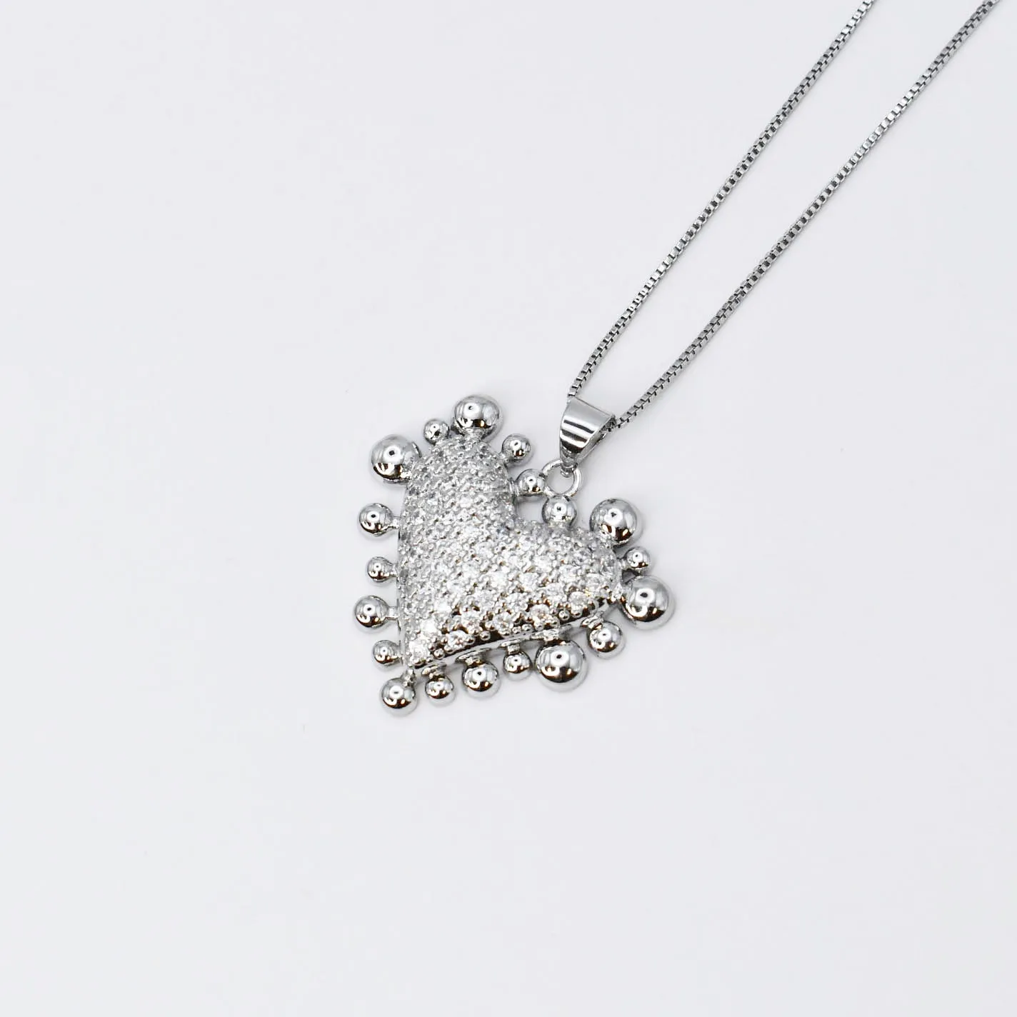 Shining Love Necklace Silver