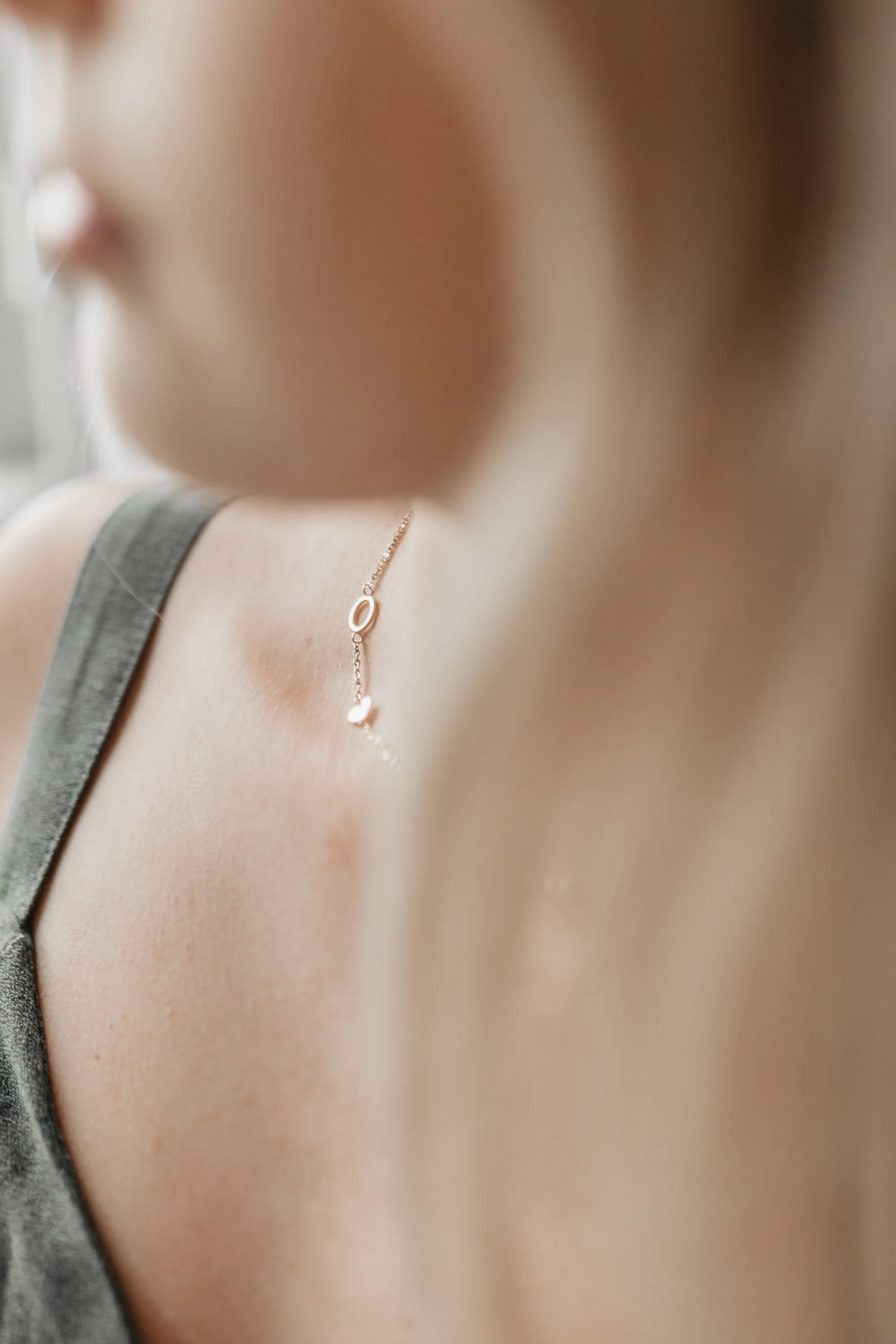 Sideways Double Initial Necklace