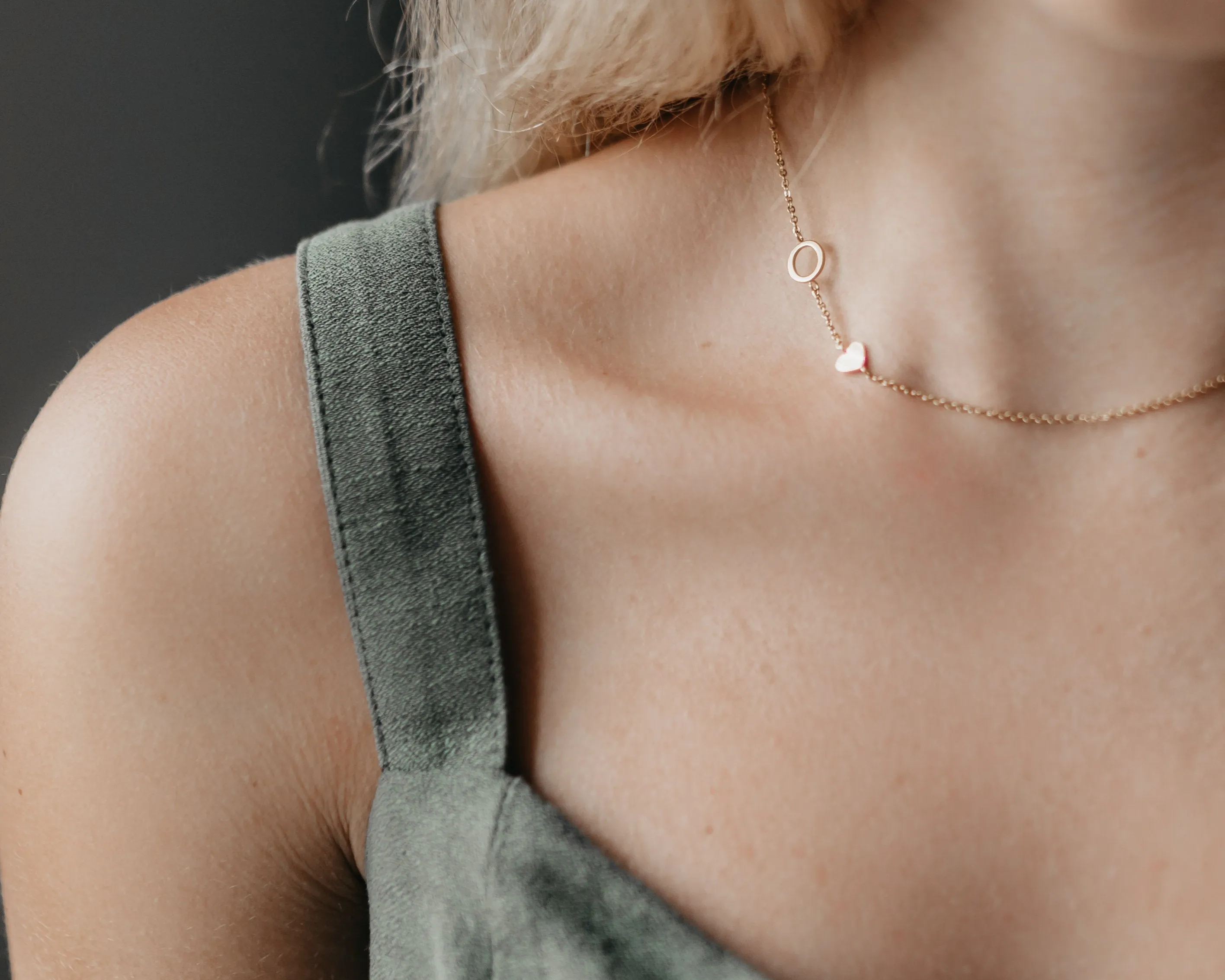 Sideways Double Initial Necklace