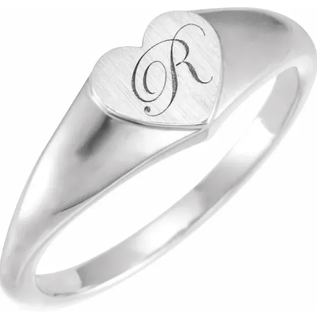 Signet Heart Ring