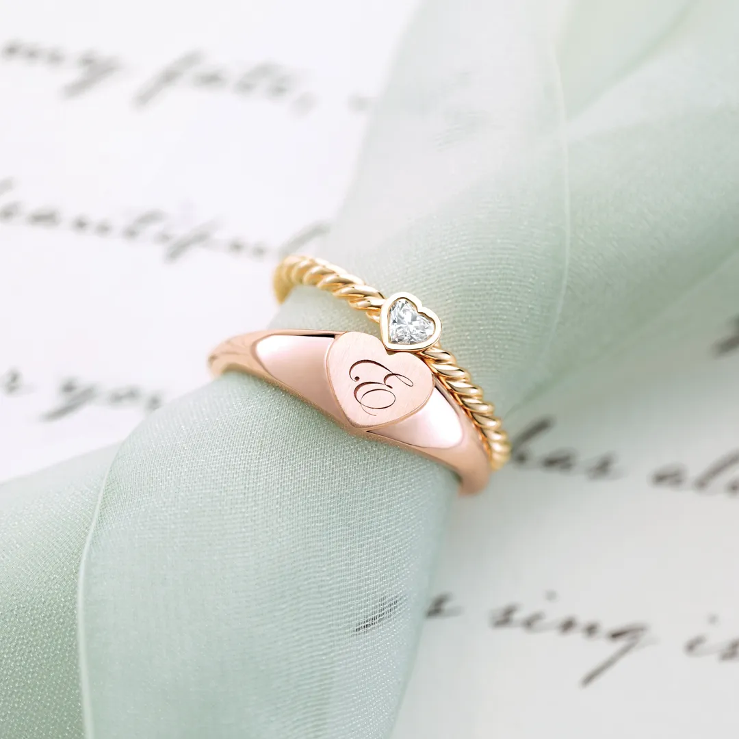 Signet Heart Ring