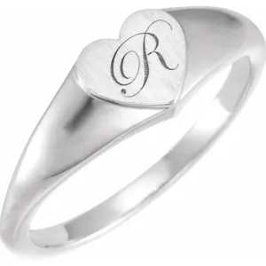 Signet Heart Ring