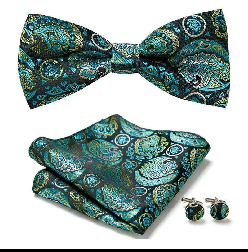 Silk Bowtie and Pocket Square Set