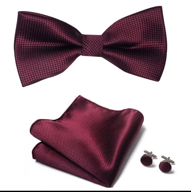 Silk Bowtie and Pocket Square Set