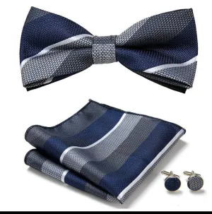 Silk Bowtie and Pocket Square Set