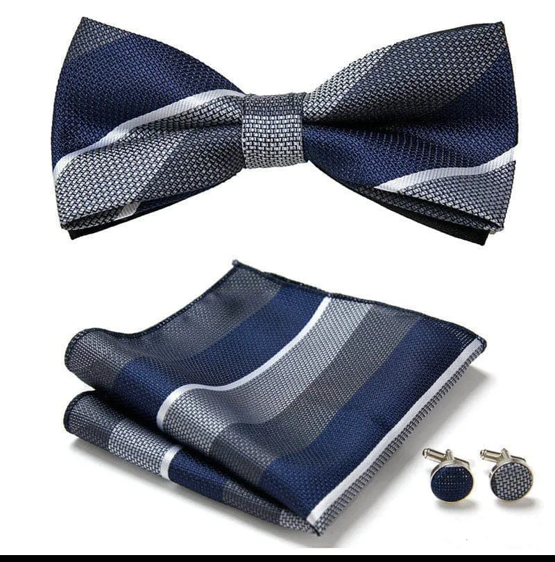 Silk Bowtie and Pocket Square Set