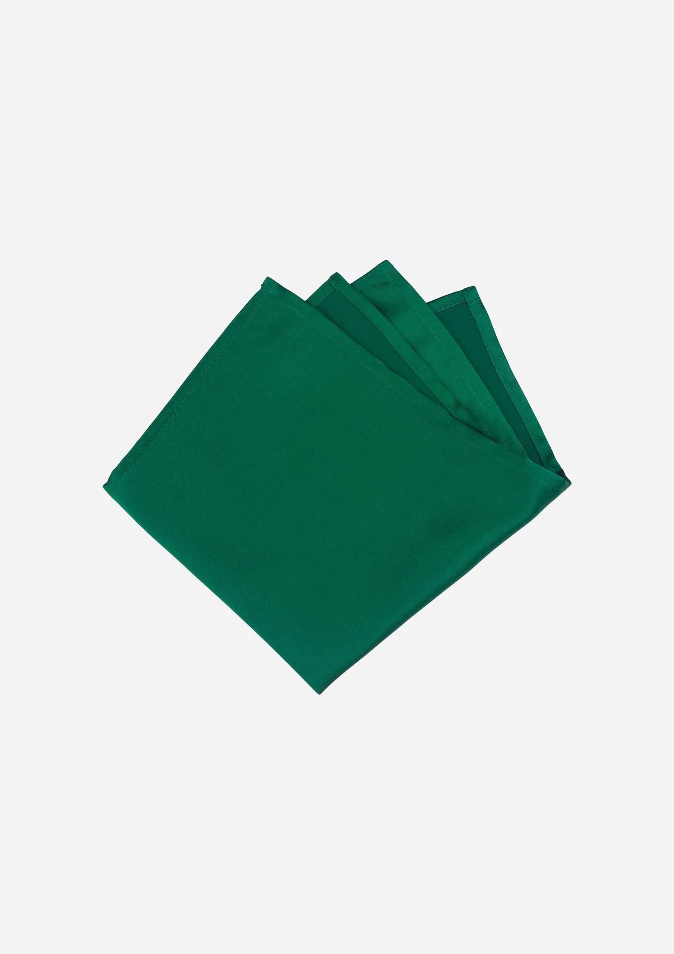 Silk Satin Emerald Green Pocket Square