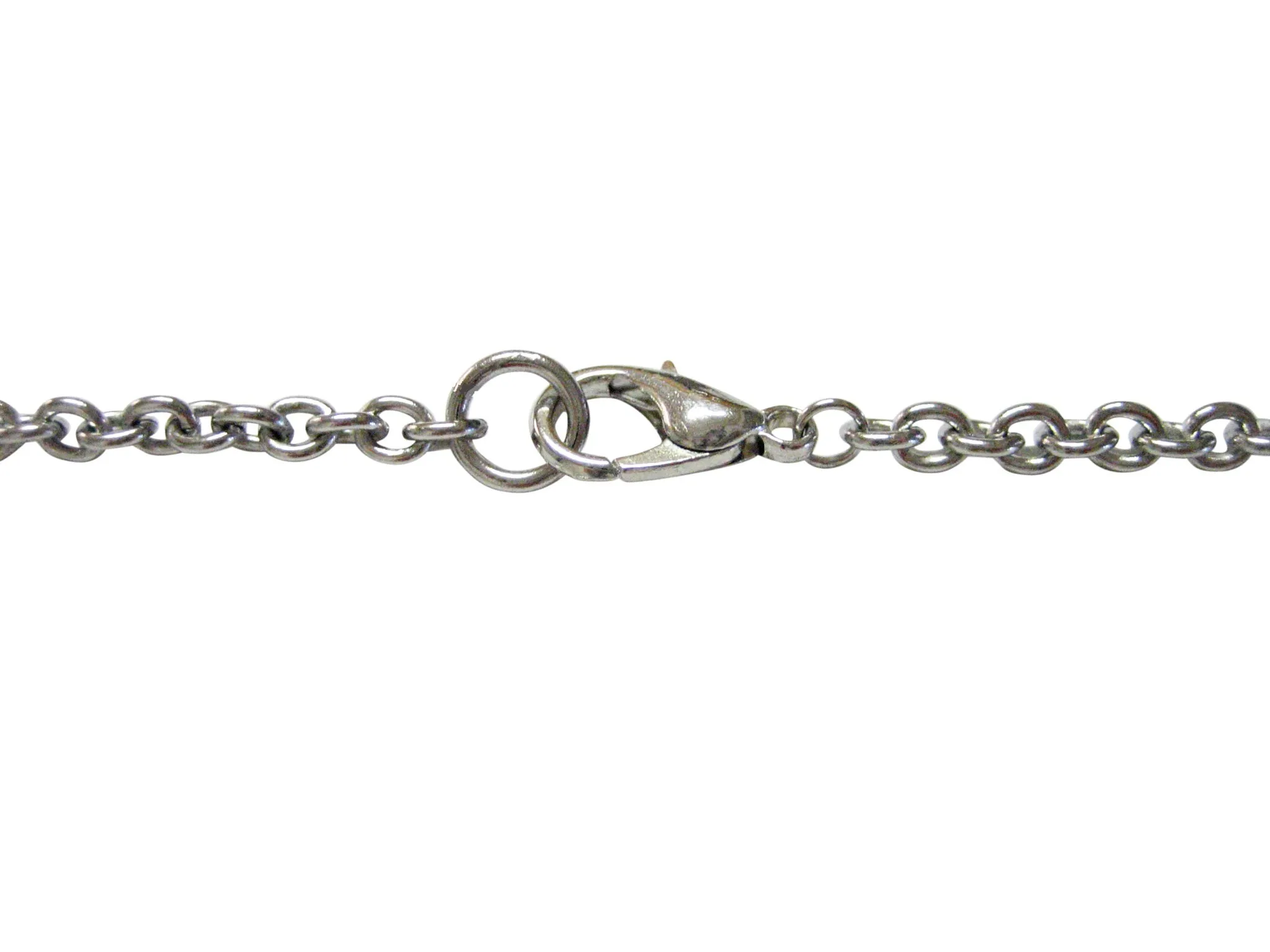 Silver Toned Rectangular Etched Pheasant Bird Pendant Necklace