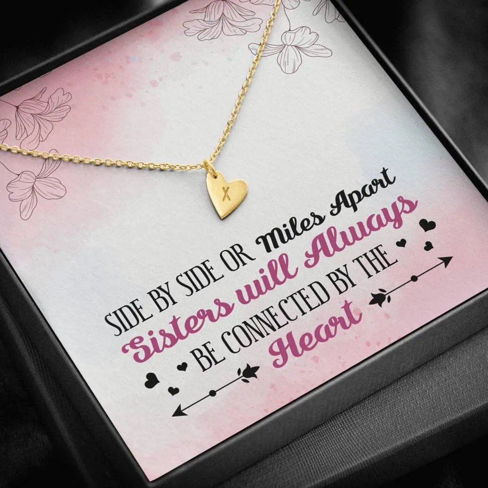 Sisters Apart Heart Charm Necklace